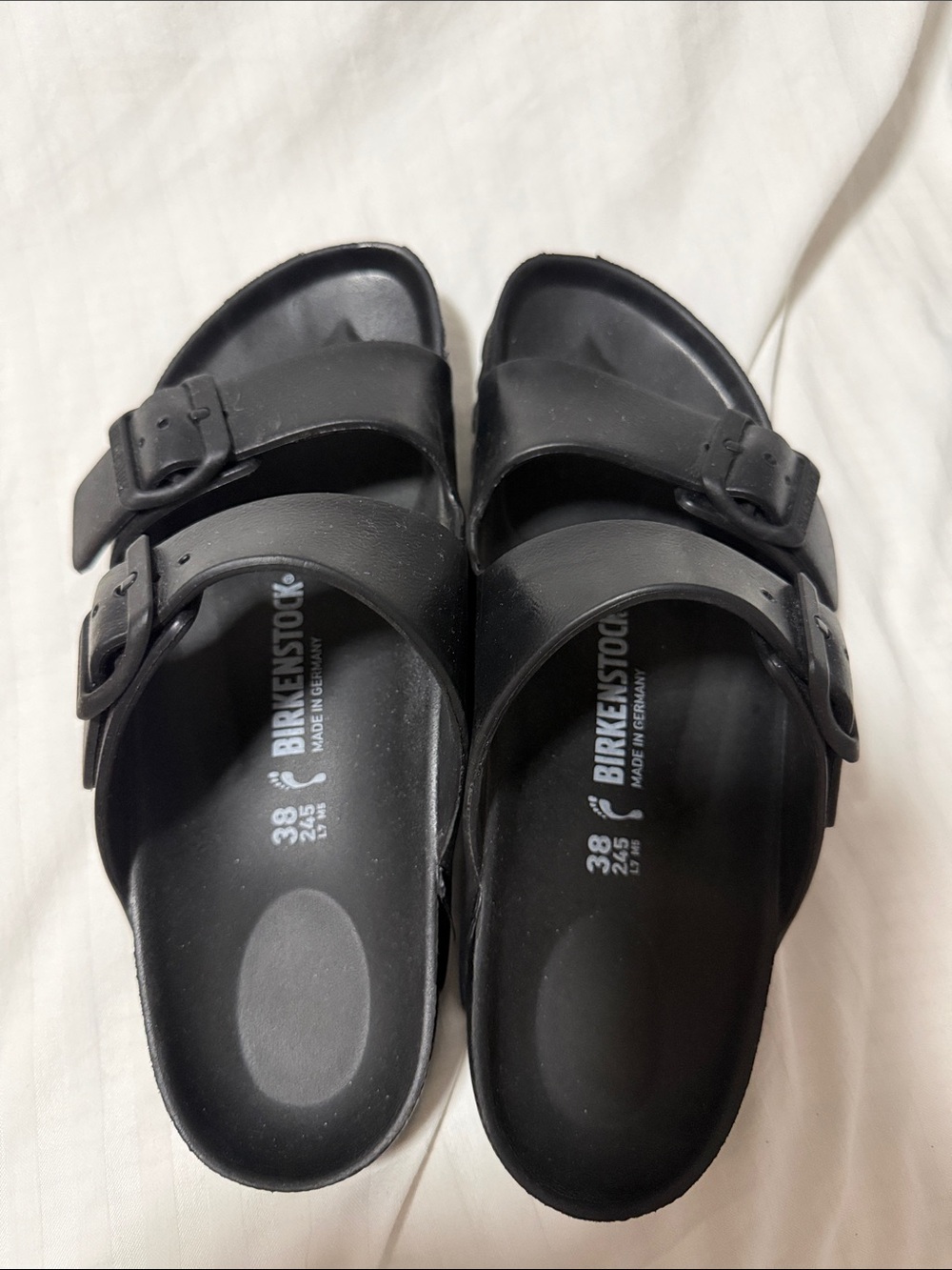 Birkenstock Black Two-Strap EVA Sandals
